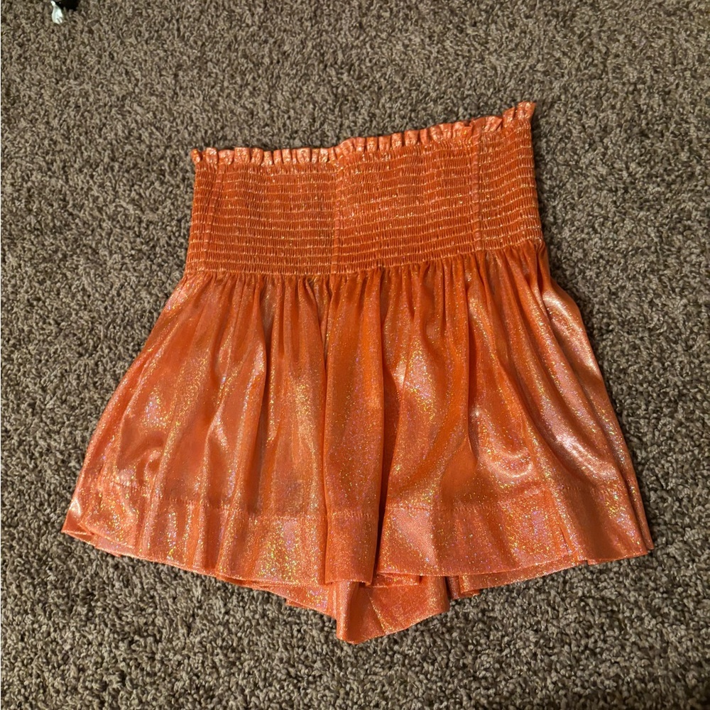 Queen Of Sparkles Orange Swing Shorts